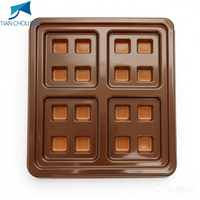 Barquette en plastique pour chocolat de qualité alimentaire à 16 cavités, barquette d'emballage personnalisée avec insert
