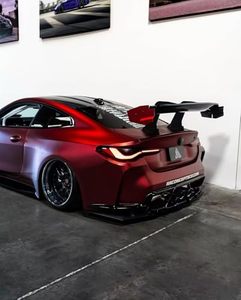 Film Vinyle Adhésif Mat PVC/PET Rouge Électroplaqué Effet Peinture Originale pour Voiture, Sans Bulles, Décalcomanie Intérieure/Extérieure, Film DIY pour Changement de Couleur de Voiture - Product Image 3