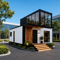 Maison conteneur préfabriquée très demandée 20ft 40ft, abri modulaire extensible avec panneaux solaires, maisons préfabriquées modernes 3 chambres