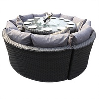 Ensemble de canapés en rotin moderne et confortable 10 places, en osier PE durable, pour jardin extérieur, villa, appartement, salle à manger, salon, parc, salle de sport