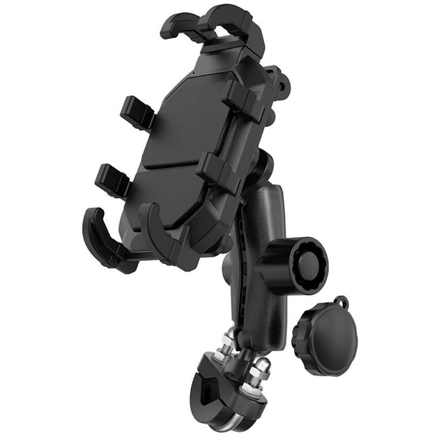 Anti Theft Shockproof Motorcycle Phone Holder Aluminum Alloy 8 Claw Rearview Mirror Mount Bike Scooter Phone Bracket
