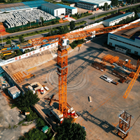 Grue à tour à plateforme plate QTZ600 H8042A d'occasion, capacité de charge de 25 tonnes, avec certification CE, fournisseur de grues à tour d'occasion