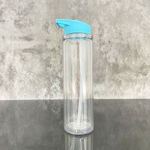 US Warehouse 10oz 15oz Double Wall Snow Globe <b>Plastic</b> <b>Cup</b> With Strap Flip Top Lid Pre Drilled Acrylic Kids Water Bottle Tumbler - Product Image 3