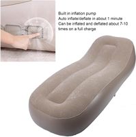 Portable Moderne PVC Air Chaise Canapé 150KG Capacité 72.8x29.9x 21.7in Automatique Inflation Flocage Chaise Longue Pliable pour Vivre