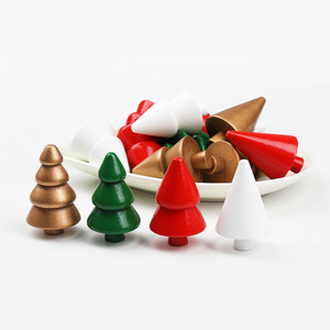 Adornos coloridos de madera para árbol de Navidad, mini decoraciones para niños, decoración navideña Xd0191 - Product Image 1