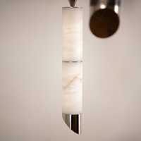 Lustre LED en laiton et albâtre espagnol, style français personnalisé, luxueux et élégant, pour îlot de cuisine, escalier, décoration intérieure, luminaire suspendu