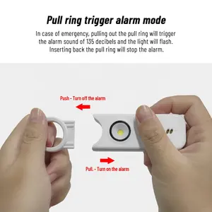 2023 New 140Db Recharge Portable Emergency Sos Security Self Defense Alarm Keychain Personal Safety Alarm For Women Children Eld