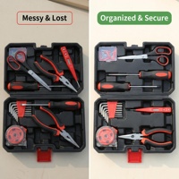 Ensemble d'outils à main portables à usage général de 45 pièces avec boîte de pièces détachées pour les réparations d'urgence
