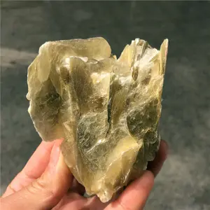 Großhandel Raw Mineral Kristall Stein Gelb Glimmer Grobe