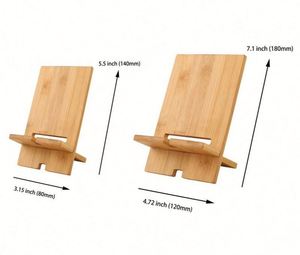 Premium <b>Bamboo</b> Smartphone Holder Natural Wood Stand With Brand Logo | Wholesale Corporate Gift for Tech Accessories - Product Image 3