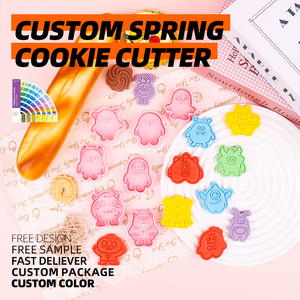 Cortador de <span class=keywords><strong>Galletas</strong></span> de Plástico Ecológico con Forma de <span class=keywords><strong>Monstruo</strong></span> Pequeño y Adorable, Herramienta para Hornear con Forma de Dibujos Animados en 3D - Product Image 2
