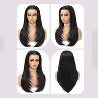 Perruques 13x4 en cheveux humains indiens lisses, sans colle, avec dentelle frontale transparente Full HD, cheveux Remy ultra-lisses, perruque en dentelle HD