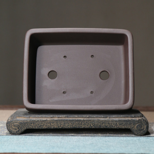 Maceta Rectangular de Zisha para Bonsái, Borde Cónico, Forma Cuadrada, Mi Tao Xiang, Macetas de Escritorio - Product Image 3