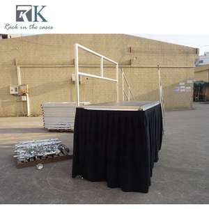 Plataforma de Escenario Portátil RK de Altura Ajustable, Plataforma Modular de Aluminio para Eventos, con Faldones, Capacidad de Carga de 750 kg/m², para Conciertos y Bodas - Product Image 6