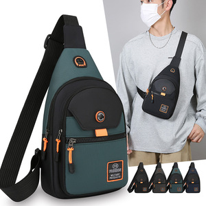 Men's Chest Bag Oxford Cloth Waterproof Crossbody Bag For Outdoor Travel And Sports With Multiple Pockets - Product Image 2