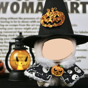 Venta al por mayor caliente 17cm muñeca disfraz de Halloween lindo calabaza <span class=keywords><strong>capa</strong></span> sombrero ropa conjunto para 17cm muñeca - Product Image 6