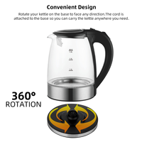Bouilloire Électrique en Verre avec Lumière LED, Chauffe-Eau Instantané, Carafe Électrique à Prix Abordable, Bouilloires en Verre