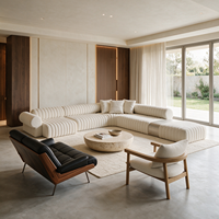 Ensemble de meubles de salon sur mesure pour toute la maison, canapé en tissu de style mid-century, pour appartement, hôtel, durable, origine Chine