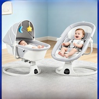 Berceau Électrique Multifonctionnel Portable pour Bébé, Transat Musical, Chaise Berçante, Panier et Lit Balançoire pour Nouveau-né