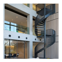 Escaliers en colimaçon modernes et compacts pour intérieur, avec marches en bois et design à rotation fluide, pour appartements