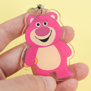 Venta al por mayor personalizado impresión UV acrílico en forma de dibujos animados Anime luz llavero duradero fundido técnica transparente - Product Image 3