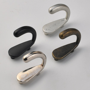 Zinc Alloy Single Coat Hook Antique Bronze Silver Black <b>Brushed</b> Nickel Wall Mounted For Cabinets Bedroom Doors And Walls - Product Image 3
