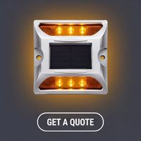 Borne de signalisation routière solaire à LED double face, étanche IP68, effet œil de chat, pour délimitation de voie, directement de l'usine