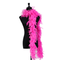 Boas en plumes d'autruche rose et rose rouge teints pour les décorations de festivals de bricolage accessoires vestimentaires et embellissements