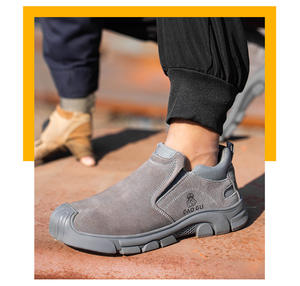 JIANKUN, soldador antipinchazos con punta de hierro antigolpes para hombres, zapatos de <span class=keywords><strong>seguridad</strong></span> para el trabajo, cordones antideslizantes, aislamiento térmico antiescaldado - Product Image 2