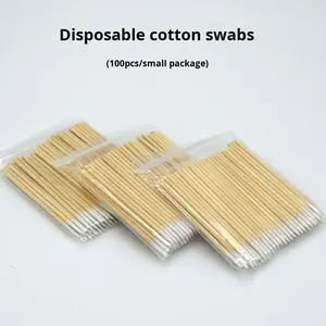 Coton-tiges à pointe en bois de 7 cm - à tête unique pour le tatouage, le blanchiment des <span class=keywords><strong>sourcils</strong></span> et des lèvres, le démaquillant - Product Image 2