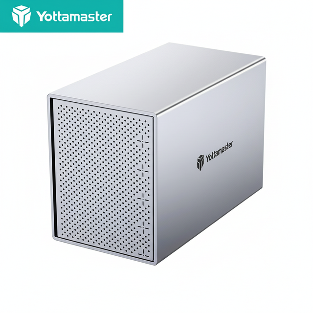Yottamaster 5 Bay SATA USB-C 6Gbps HDD SSD RAID Enclosure Direct Attached Storage Enclosure External Hard Drive Enclosure