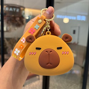 Lindo colgante de dibujos animados mochila 3D muñeca silicona pareja bolsa colgantes cadena regalo decorativo Panda <span class=keywords><strong>coche</strong></span> llavero - Product Image 1