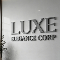 Letrero de Lujo para Barbería y Salón de Uñas, Logotipo Comercial 3D Personalizado, Adhesivo de Pared, Letras de Canal Acrílicas Doradas para Decoración