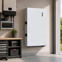 Batterie murale intelligente compatible 5kWh 10kWh 16kWh avec BMS, prise en charge du réseau hybride, LiFePO4 CAN pour la plupart des onduleurs courants et les systèmes ESS domestiques