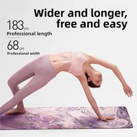 Tapis de yoga rectangulaire épais et silencieux en fibres de coco et PU, antidérapant, absorbant les chocs, épaisseur 5 cm, longueur 183 cm, taille et couleur personnalisables