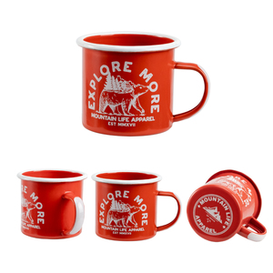 Wholesale Custom logo 15oz Sublimation Mug Enamel Mugs Wholesale Enamel Cup With Handle