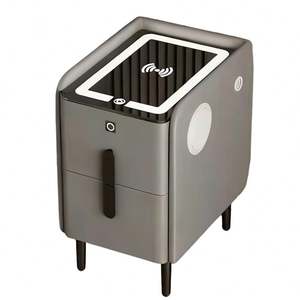 Table <span class=keywords><strong>de</strong></span> chevet intelligente à <span class=keywords><strong>LED</strong></span> en gros avec lecteur d'empreintes digitales et station <span class=keywords><strong>de</strong></span> recharge sans fil, table <span class=keywords><strong>de</strong></span> chevet multifonctionnelle - Product Image 1