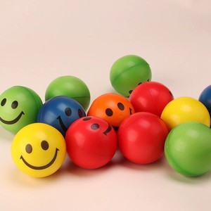CHENXI 2.5inches Customized Logo Happy Smile Face PU Foam Anti-Stress <b>Toy</b> 5-7 Years Funny Creative Gift - Product Image 3
