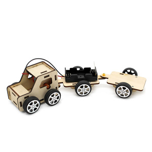 Kit de Modelo de Coche Científico de Madera para Niños, Juguete Educativo STEM de 7 a 9 Años, Control Manual con Motor a Batería - Product Image 1