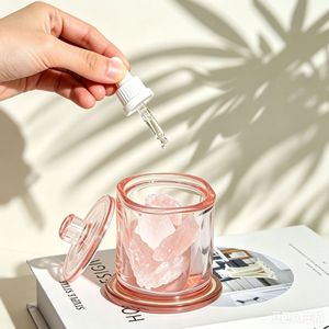 Diffuseur d'arômes sans flamme, pot en verre coloré, ornement en pierre brute de cristal, tasse en verre, tasse à parfum, souvenir pour la maison - Product Image 2