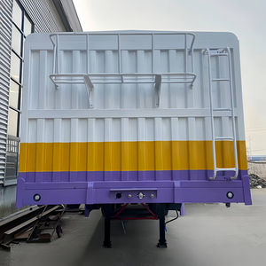 Semi-remorque à ridelles neuve 2026, 3 essieux, en acier, capacité de charge 5-10 tonnes, 12R22.5, 9.5x2.5x3.5m, Fabricant Shandong - Product Image 1