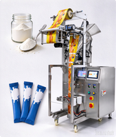 Machine de remplissage et d'emballage automatique mini pour sachets de poudre, lait, café en petits sachets, et sachets en forme de bâtonnets de papier jumeaux