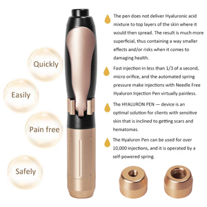 Atomizador de Ácido Hialurónico 2 en 1 de Alta Presión, con Doble Cabezal de 0.3ml y 0.5ml, Cuerpo Metálico de Alta Densidad, Herramienta para el Cuidado Facial y Labial - Product Image 5
