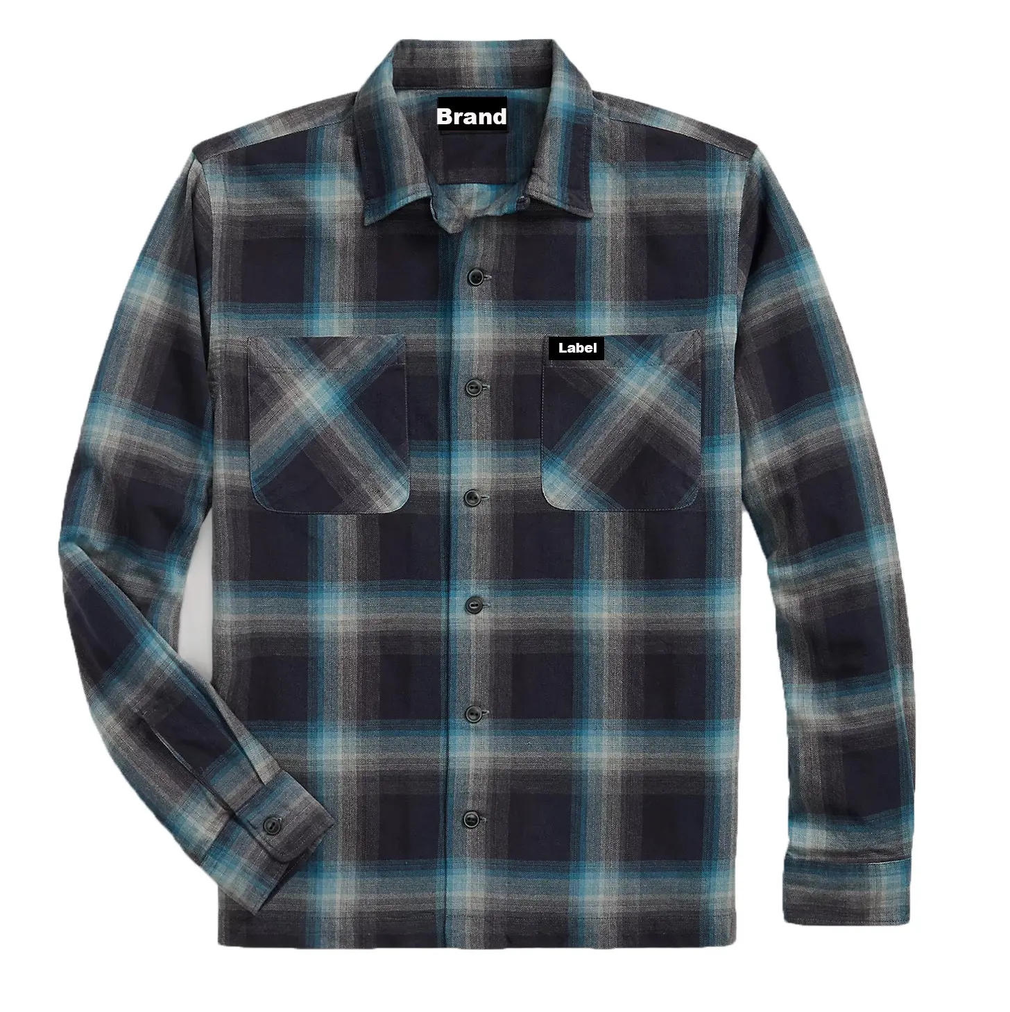 Shaoxing True Factory Cotton Checked Flannel Shirts USA Tall Size Men's Flannel Shirts