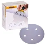 MIRKA Q.SILVER Custom-Size 5inch 6inch Sanding Discs Aluminum Oxide Steel Stainless Backing Grits 80 400 Stainless Steel