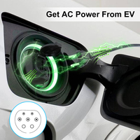 Adaptateur de chargeur de décharge latérale de voiture électrique EV GBT 16A avec la station d'alimentation extérieure de prise de l'UE (besoin de voiture soutient V2L)