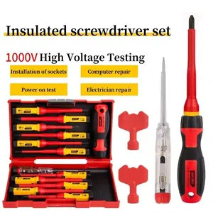 Free Sample hot sale factory direct magnetic screwdriver set VDE Insulated electrical screw driver screw tool set screwdriver
