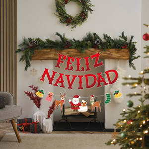 Nouveau joyeux noël joyeux ballons et bannières guirlande pour Noël Festival <span class=keywords><strong>de</strong></span> Noël maison <span class=keywords><strong>cheminée</strong></span> décorations <span class=keywords><strong>de</strong></span> fête <span class=keywords><strong>de</strong></span> jardin - Product Image 4