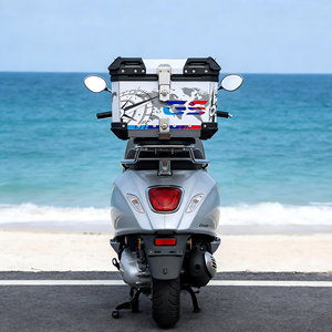 กล่องท้ายมอเตอร์ไซค์อะลูมิเนียม 45 ลิตร กล่องแข็ง กล่องท้ายรถมอเตอร์ไซค์ กันน้ำ พร้อมพนักพิง ถอดประกอบได้รวดเร็ว สำหรับการเดินทางท่องเที่ยวประจำวัน - Product Image 6