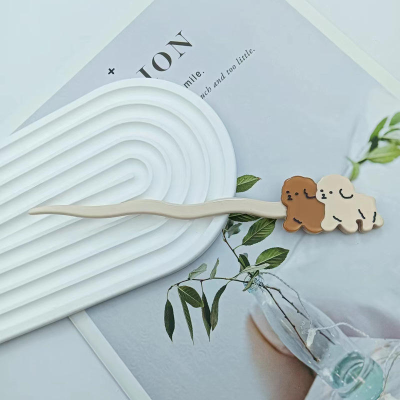 Dog Panda Cartoon Cute Hair Style 18cm Acetate Hair Pin Chop Sticks Girls Women Chinese Hair Chopsticks Accessories